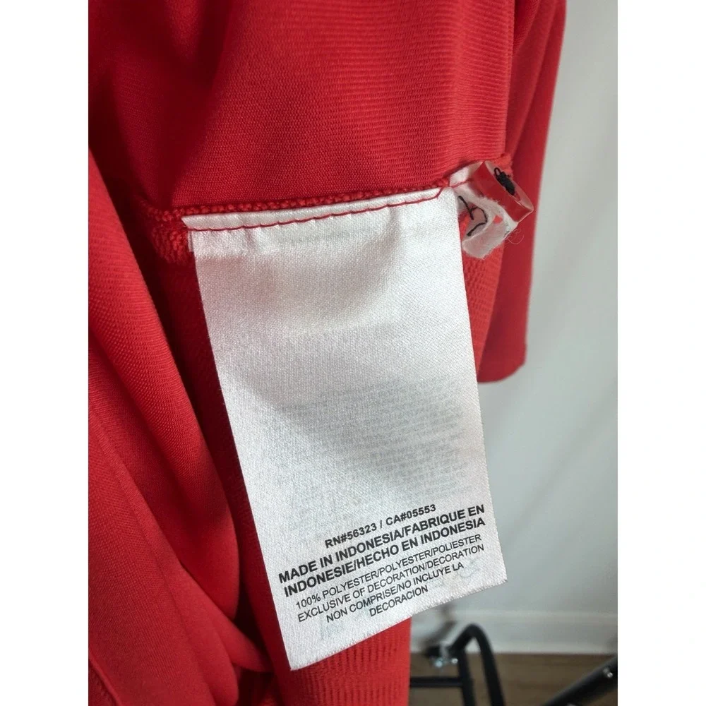 Nike Ohio State Buckeyes OSU Mens Coaches Polo Shirt Large L Red Dri-Fit Gameday